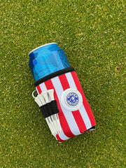 Beverage Caddie 3-in-1 Golf Insulator, Removeable Ball Marker, Bag Clip & Tees Combo
