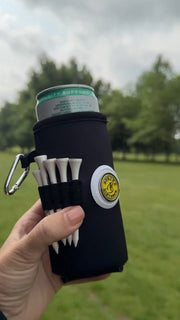 Beverage Caddie 3-in-1 Golf Insulator, Removeable Ball Marker, Bag Clip & Tees Combo