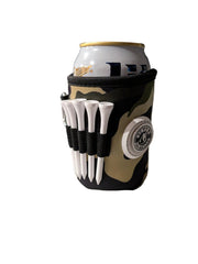 Beverage Caddie 3-in-1 Golf Insulator, Removeable Ball Marker, Bag Clip & Tees Combo