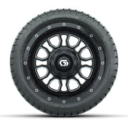 Set of (4) 12 in GTW® Volt Machined & Black Wheels with 215/35-12 Mamba Street Tires