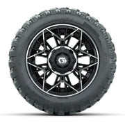 Set of (4) 12 in GTW® Stellar Machined & Black Wheels with 22x11-R12 Nomad All-Terrain Tires