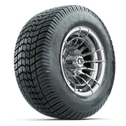 GTW® Boost Chrome 12 in Wheels with 255/50-12 Excel Classic Street Tires – Full Set