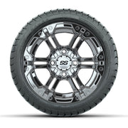 GTW Specter Chrome 12 in Wheels with 18in Mamba Street Tires – Set of 4