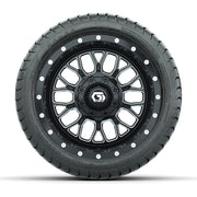 Set of (4) 12 in GTW® Helix Machined & Black Wheels with 215/35-12 Mamba Street Tires