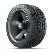 GTW® Godfather Matte Gray 12 in Wheels with 205/30-12 Fusion Street Tires – Full Set