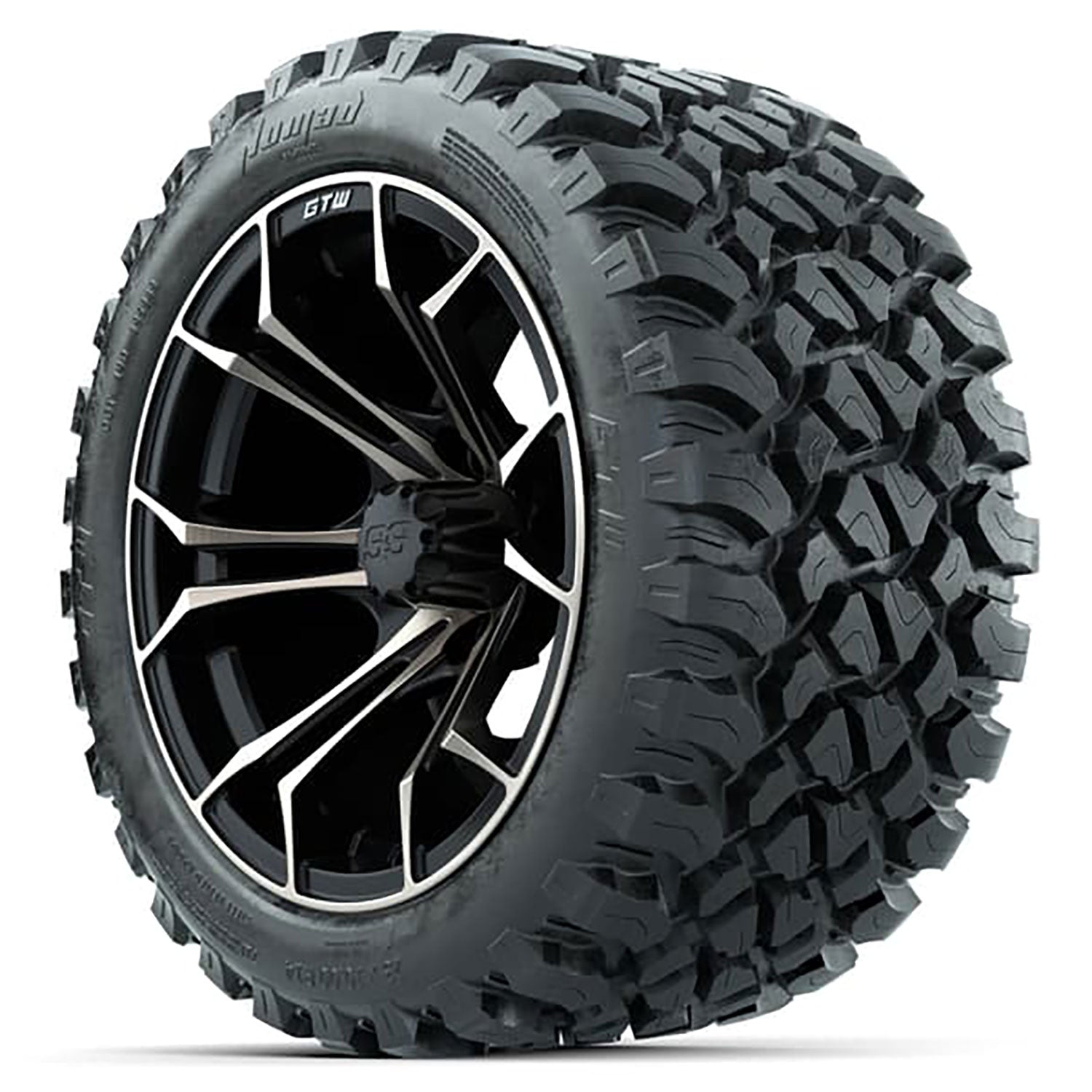 GTW 14 inch Spyder bronze and black wheels with Nomad all-terrain tires - Set of Four