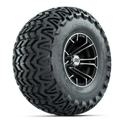 GTW Spyder Machined/Black 10 in Wheels with 22x11-10 Predator All Terrain Tires – Full Set