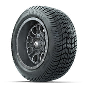 GTW® Volt Gunmetal 12 in Wheels with 215/40-12 Excel Classic Street Tires – Full Set
