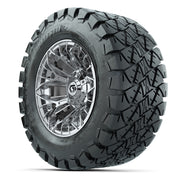 GTW® Stellar Chrome 12 in Wheels with 22X10-12 Timberwolf All-Terrain Tires – Full Set