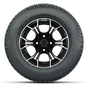 GTW® Spyder Matte Black/Bronze 12 in Wheels with 255/50-12 Excel Classic Street Tires – Full Set