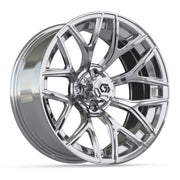 Monaco 16 inch GTW golf cart wheel - Chrome