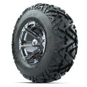 GTW® Specter Chrome 12 in Wheels with 25X10-12 Barrage Mud Tires – Full Set