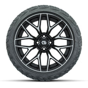 GTW Monaco Black/Machined 16 in Wheels with 225/40-R16 Maverick Hybrid Tires – Full Set
