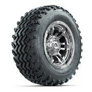 GTW® Shogun Chrome 12 in Wheels with 23X10.00-12 Rogue All-Terrain Tires – Full Set