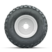 GTW Steel White 3:5 Offset 10 in Wheels with 22x11.00-10 Rogue All Terrain Tires – Full Set