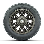 GTW® Stellar Matte Bronze 12 in Wheels with 20X10-12 Nomad Steel Belt Radial All-Terrain Tires – Full Set