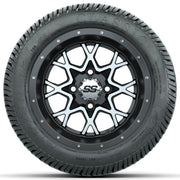 Set of (4) 12 in GTW Vortex Wheels with 215/40-12 Excel Classic Street Tires
