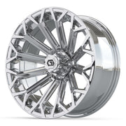 Phantom 16 inch GTW golf cart wheel - Chrome