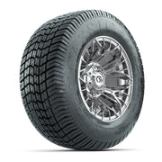 GTW® Stellar Chrome 12 in Wheels with 255/50-12 Excel Classic Street Tires – Full Set