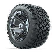 GTW® Specter Chrome 12 in Wheels with 22X11-R12 Nomad Steel Belt Radial All-Terrain Tires – Full Set