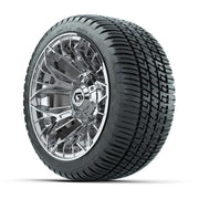 GTW® Stellar Chrome 12 in Wheels with 205/30-12 Fusion Street Tires – Full Set
