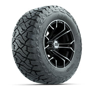 GTW Spyder Black/Machined 12 in Wheels with 23x10.00-R12 Maverick All-Terrain Tires – Full Set
