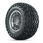 GTW® Boost Chrome 12 in Wheels with 23X10.5-12 Predator All-Terrain Tires – Full Set