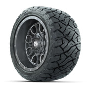 GTW Volt Gunmetal 12 in Wheels with 215/40-R12 Maverick Low-Profile All-Terrain Tires – Full Set