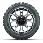 Set of (4) 15″ GTW Bravo Matte Gray Wheels with 23x10-R15 Nomad All-Terrain Tires