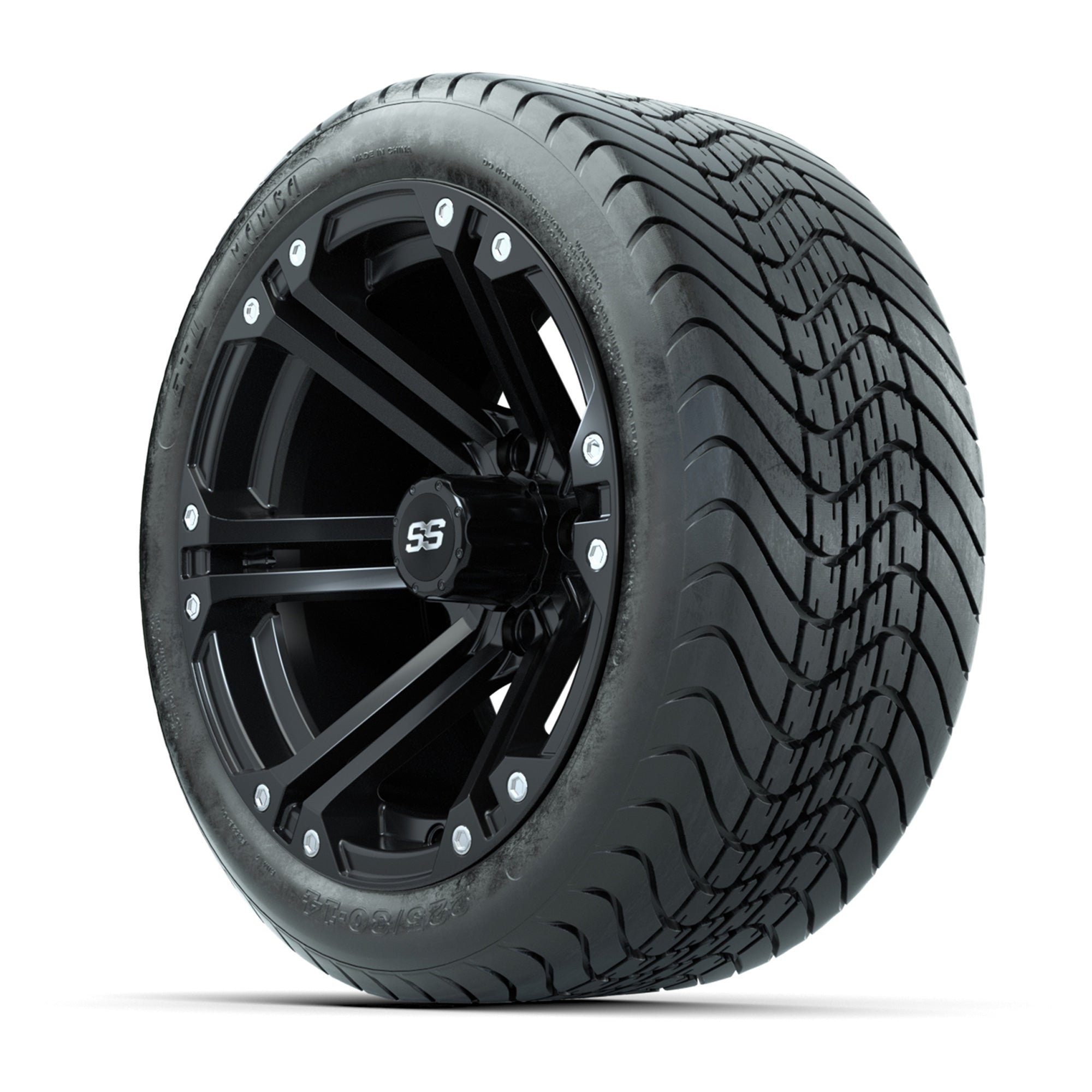 Set of (4) 14 in GTW Specter Wheels with 225/30-14 Mamba Str - 3/4 view