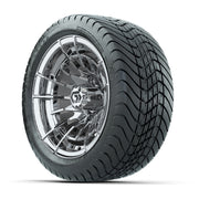 GTW® Boost Chrome 12 in Wheels with 215/35-12 Mamba Street Tires – Full Set