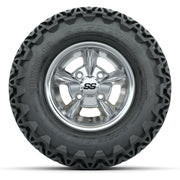 GTW Godfather Chrome 10 in Wheels with 20x10-10 Predator All-Terrain Tires – Full Set