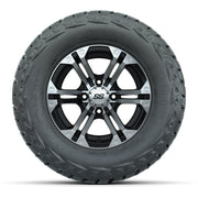GTW Specter Black/Machined 12 in Wheels with 23x10.00-R12 Maverick All-Terrain Tires – Full Set