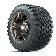 GTW® Vandal Bronze/Machined 12 in Wheels with 22X11-R12 Nomad Steel Belt Radial All-Terrain Tires – Full Set