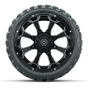 Set of (4) 15″ GTW Raven Matte Black Wheels with 23x10-R15 Nomad All-Terrain Tires