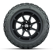 GTW Reaper Black/Machined 14 in Wheels with 22X10-14 Timberwolf All-Terrain Tires – Full Set