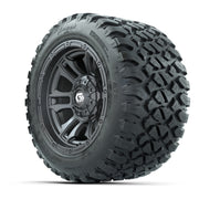 GTW® Shogun Gunmetal 12 in Wheels with 20X10-12 Nomad Steel Belt Radial All-Terrain Tires – Full Set