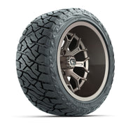 GTW Assault Matte Bronze 14 in Wheels with 23X10-R14 Maverick Steel Belted Radial All-Terrain Tires – Full Set