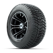 GTW Spyder Machined/Black 10 in Wheels with 205/50-10 Mamba Street Tires – Full Set