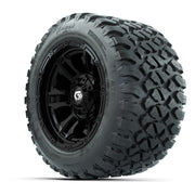 GTW® Shogun Gloss Black 12 in Wheels with 20X10-12 Nomad Steel Belt Radial All-Terrain Tires – Full Set