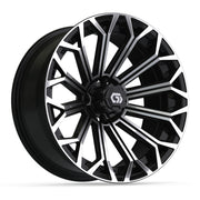 Phantom 16 inch GTW golf cart wheel - Black / Machined