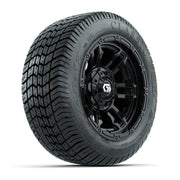 GTW® Shogun Gloss Black 12 in Wheels with 215/40-12 Excel Classic Street Tires – Full Set