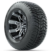 GTW 10 inch Tempest machined black wheels with Mamba street tires - Set of Four