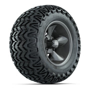 GTW® Godfather Matte Gray 12 in Wheels with 23X10.5-12 Predator All-Terrain Tires – Full Set