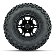 GTW Spyder Matte Black 10 in Wheels with 20x10-10 Predator All Terrain Tires – Full Set
