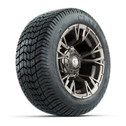 GTW® Vandal Bronze/Machined 12 in Wheels with 215/40-12 Excel Classic Street Tires – Full Set