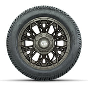 GTW® Stellar Matte Bronze 12 in Wheels with 215/40-12 Excel Classic Street Tires – Full Set