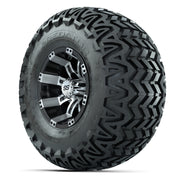 GTW Tempest Black/Machined 10 in Wheels with 22x11-10 Predator All-Terrain Tires – Full Set