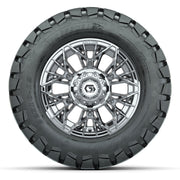 GTW® Stellar Chrome 12 in Wheels with 22X10-12 Timberwolf All-Terrain Tires – Full Set