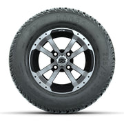 Set of (4) 10 in GTW Storm Trooper Wheels with 205/50-10 Mamba Street Tires